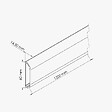 MON MARCHE DECO - Goulotte TV Cache-Câble Adhésive Arrondie PVC - L. 1,20 m - Blanc - vignette