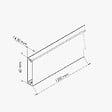 MON MARCHE DECO - Goulotte TV Cache-Câble Adhésive Carrée PVC - L. 1,20 m - Blanc - vignette