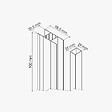 MON MARCHE DECO - Poteau Complet SLIM 90 cm - vignette