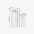 MON MARCHE DECO - Poteau Complet SLIM 120 cm - vignette
