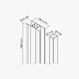 MON MARCHE DECO - Poteau Complet SLIM 180 cm - vignette