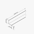 TECNOPROFILS - Cornière PVC - Longueur 2.60 m - Blanc - Lot de 5 - 2.5 x 2.5 cm - vignette