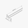 TECNOPROFILS - Cornière PVC - Longueur 1 m - Blanc - 1 x 1 cm - vignette