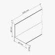 TECNOPROFILS - Cornière PVC 60 x 60 mm - Longueur 2.50 m - Blanc - Lot de 5 - vignette
