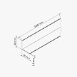 TECNOPROFILS - Cornière PVC - Longueur 2.60 m - Blanc - Lot de 5 - 3 x 3 cm - vignette