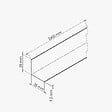 TECNOPROFILS - Cornière PVC - Longueur 2.60 m - Blanc - Lot de 5 - 3.5 x 3.5 cm - vignette