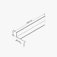 TECNOPROFILS - Cornière PVC - Longueur 1 m - Blanc - 2 x 2 cm - vignette