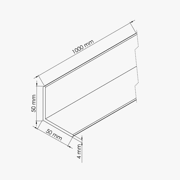 TECNOPROFILS - Baguette d'Angle PVC Cellulaire 50 mm - Longueur 1 m - Blanc - large