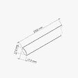 TECNOPROFILS - Quart de Rond PVC Cellulaire - Longueur 2.50 m - Lot de 5 - Gris - vignette