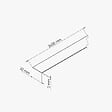 TECNOPROFILS - Profil Plat PVC 50 mm - Longueur 2.60 m - Lot de 5 - vignette