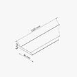 TECNOPROFILS - Champlat PVC Cellulaire 45 mm - Longueur 2.50 m - Lot de 5 - Blanc - vignette