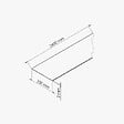 TECNOPROFILS - Profil Plat PVC 100 mm - Longueur 2.60 m - Lot de 5 - vignette