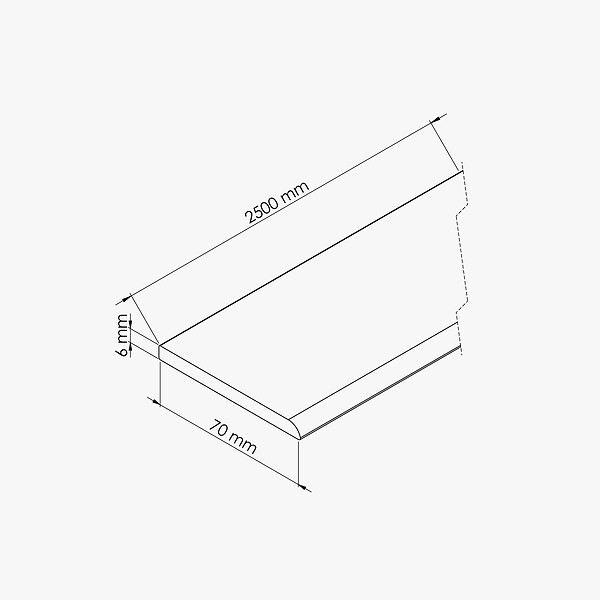 TECNOPROFILS - Champlat PVC Cellulaire 70 mm - Longueur 2.50 m - Lot de 5 - Anthracite - large