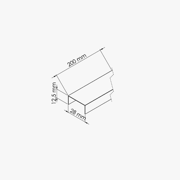 MON MARCHE DECO - Profilé U Décoratif pour Panneau Tasseau Bois - Or - 20 cm - large