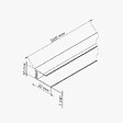 TECNOPROFILS - Profil d'Arrêt PVC Clipsable 8 mm - Longueur 2.60 m - Blanc - vignette