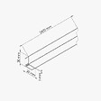 TECNOPROFILS - Profil d'Angle PVC Clipsable 8 mm - Longueur 2.60 m - Blanc - vignette