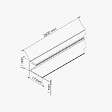 TECNOPROFILS - Profil d'Arrêt PVC Alimentaire 8 mm - Longueur 2.60 m - Blanc - vignette