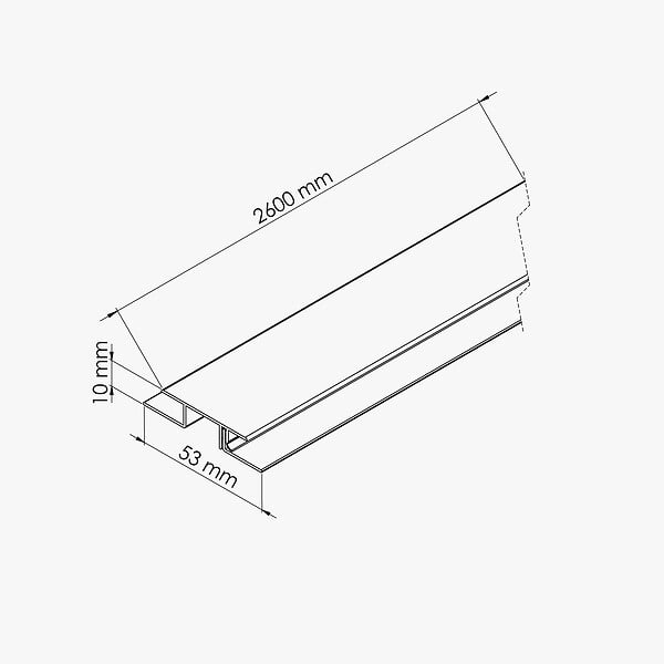 TECNOPROFILS - Profil Multifonction PVC Clipsable - 8 mm - Longueur 2.60 m - Blanc - large
