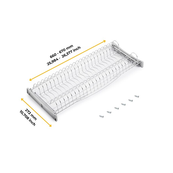 EMUCA - Égouttoir Suprastar pour module, 700, Acier, Chromé - large