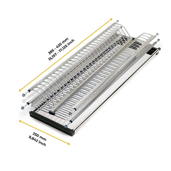 EMUCA - Égouttoir acier inoxydable Drynox, module 450mm, acier inoxydable - large