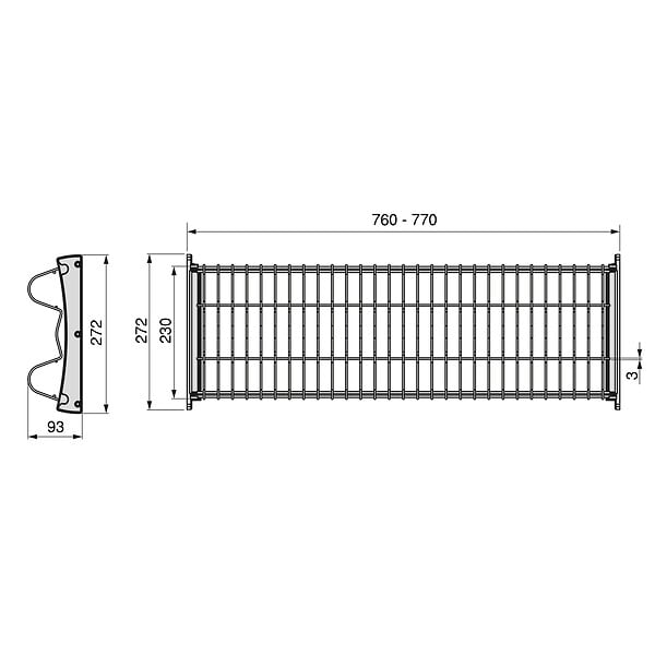 EMUCA - Égouttoir Suprastar pour module, 800, Acier, Chromé - large