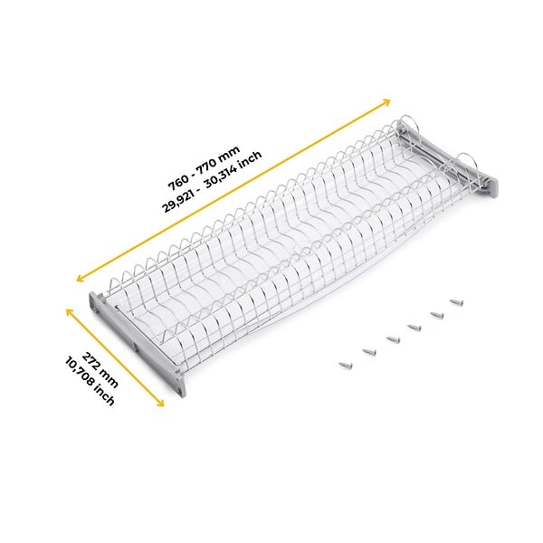EMUCA - Égouttoir Suprastar pour module, 800, Acier, Chromé - large