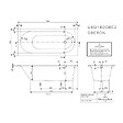 VILLEROY ET BOCH - Baignoire droite  Oberon quaryl 180 x 80 cm  + Pare bain droite AURYS Mist 1 chromé - vignette