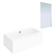VILLEROY ET BOCH - Baignoire droite  Oberon quaryl 190 x 90 cm  + Pare bain droite AURYS Mist 1 chromé - vignette