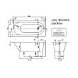 VILLEROY ET BOCH - Baignoire droite  Oberon quaryl 160 x 75 cm  + Pare bain droite AURYS Mist 1 chromé - vignette