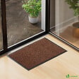VOUNOT - Lot de 2 Tapis de porte paillasson 60x90cm Marron-Noir - vignette