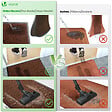 VOUNOT - Lot de 2 Tapis de porte paillasson 60x90cm Marron-Noir - vignette