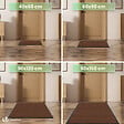 VOUNOT - Lot de 2 Tapis de porte paillasson 60x90cm Marron-Noir - vignette