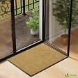 VOUNOT - Tapis de porte paillasson 90x120cm Beige - vignette