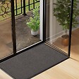 VOUNOT - Tapis de porte paillasson 90x150cm Anthracite - vignette