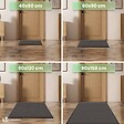 VOUNOT - Tapis de porte paillasson 90x150cm Anthracite - vignette