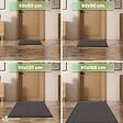 VOUNOT - Tapis de porte paillasson 60x90cm Anthracite - vignette