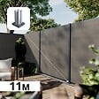 DECKLINEA - Kit clôture composite poteau sur platines - CRUZ Argent H-1,8m - vignette