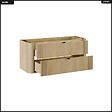 OTITEC - Meuble sous vasque - H.52 x L.120 x P.45 - OLIVE - Chêne - vignette