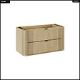OTITEC - Ensemble de meubles sous vasque - 100 cm - avec Plan - OLIVE - Chêne - vignette