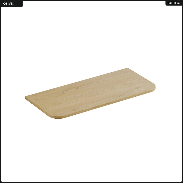 OTITEC - Ensemble de meubles sous vasque - 100 cm - avec Plan - OLIVE - Chêne - large
