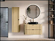 OTITEC - Ensemble de meubles sous vasque - 100 cm - avec Plan - OLIVE - Chêne - vignette
