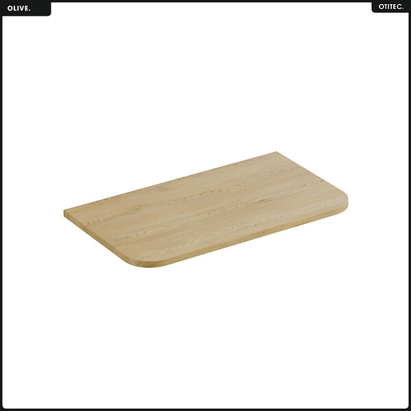 OTITEC - Ensemble de meubles sous vasque - 80 cm - avec Plan - Colonne - OLIVE - Chêne - large