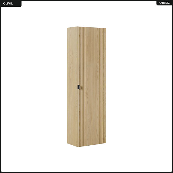 OTITEC - Ensemble de meubles sous vasque - 80 cm - avec Plan - Colonne - OLIVE - Chêne - large