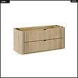OTITEC - Ensemble de meubles sous vasque - 120 cm - avec Vasque - OLIVE - Chêne - vignette