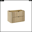 OTITEC - Ensemble de meubles sous vasque - 80 cm - avec Plan - Vasque - Colonne - OLIVE - Chêne - vignette