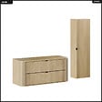 OTITEC - Ensemble de meubles sous vasque - 120 cm - avec Plan - Colonne - OLIVE - Chêne - vignette