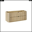 OTITEC - Ensemble de meubles sous vasque - 120 cm - avec Vasque - Colonne - OLIVE - Chêne - vignette