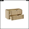 OTITEC - Meuble sous vasque - H.52 x L.100 x P.45 - OLIVE - Chêne - vignette