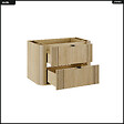 OTITEC - Meuble sous vasque - H.52 x L.80 x P.45 - OLIVE - Chêne - vignette