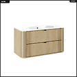 OTITEC - Ensemble de meubles sous vasque - 100 cm - avec Vasque - OLIVE - Chêne - vignette